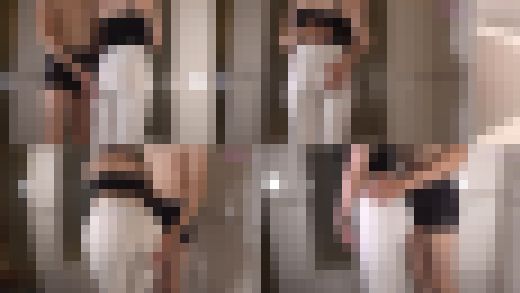 白ピタパン娘のむっちり尻(3) 透けパン尻を撫で回してセクハラ、ずぶ濡れで着衣濡れ透け撮影 サンプル画像1
