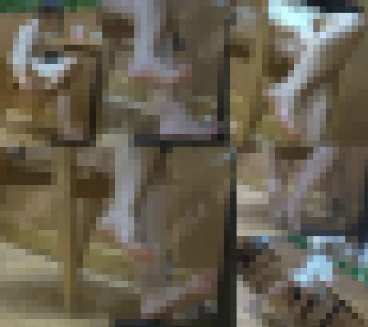 【フルHD動画】ファストフード店のサンダル脱ぎ女子２　サンプル画像1