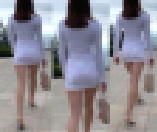【高画質】透けたＴバック！透け尻タイトミニ美人　サンプル画像2