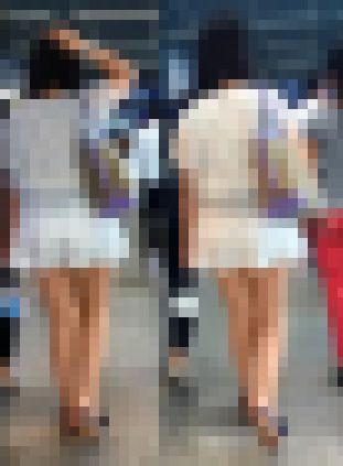 【期待外れだと思ってスカート内を撮ったら過激なTバックだった件】　サンプル画像1