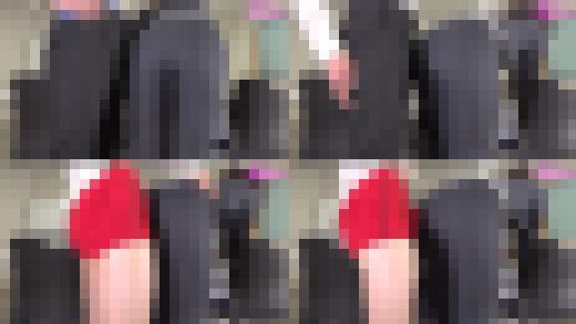 株式会社セクハラ商事（3） デカ尻パンツスーツで尻コキぶっかけ（固定カメラ）　サンプル画像2