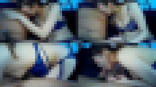 アパレル店員エロい紐パンティーを見せ乳首舐めからのフェラ抜き口内発射　サンプル画像1