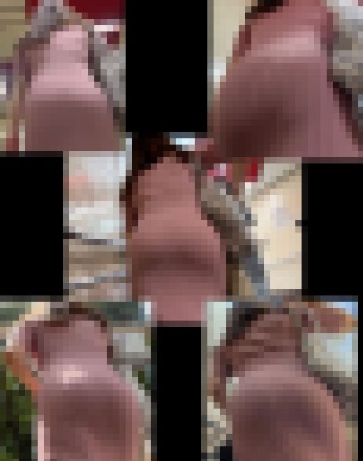 【通スピ＆スロー】パツパツのニットワンピお尻様の階段上りに密着！　サンプル画像1