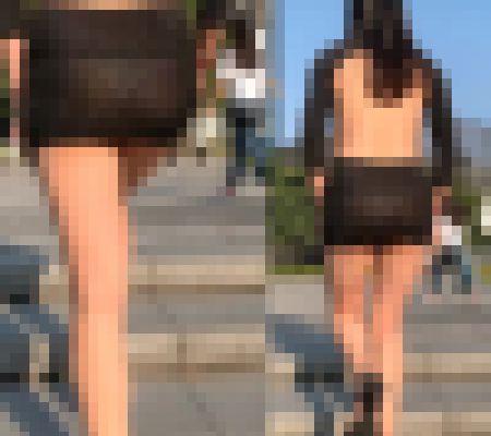 高画質 白のＴバックが透けて！透け尻タイトスカート　サンプル画像2