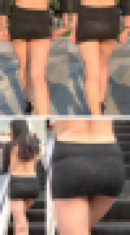 高画質 白のＴバックが透けて！透け尻タイトスカート　サンプル画像3