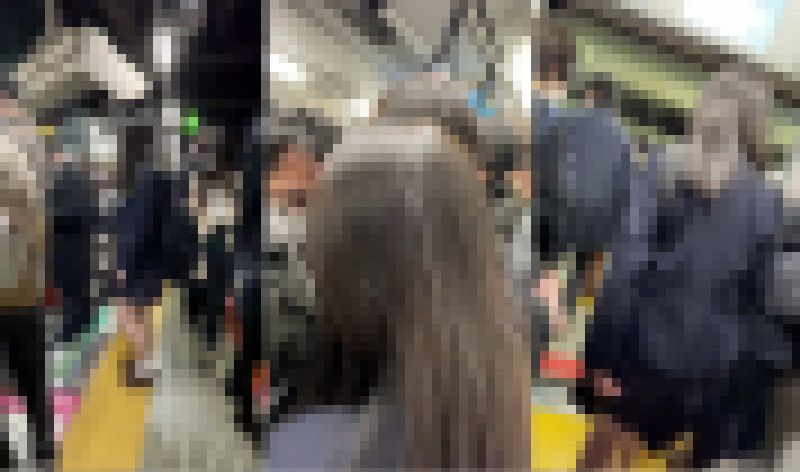 梟の痴漢報告060（帰宅ラッシュの最強で幼い青チェに連日痴漢3回目！囲まれて揉みくちゃに！集団痴漢編） サンプル画像