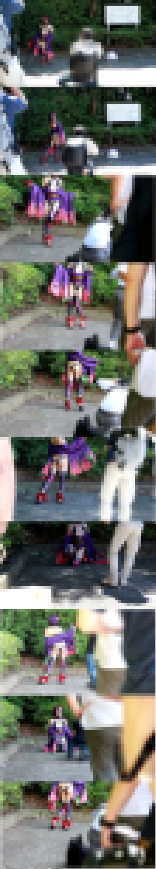 【乳輪】真夏のドスケベ痴女コスプレイヤーと遭遇！FG〇酒呑童〇の胸元からいやらしい色素【レア】　サンプル画像1