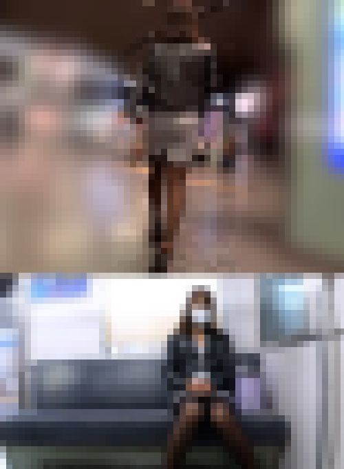 【電車対面パンチラ107】☆三角ゾーン観察記録/ニーハイ・ストッキングお姉さん!!!　サンプル画像2