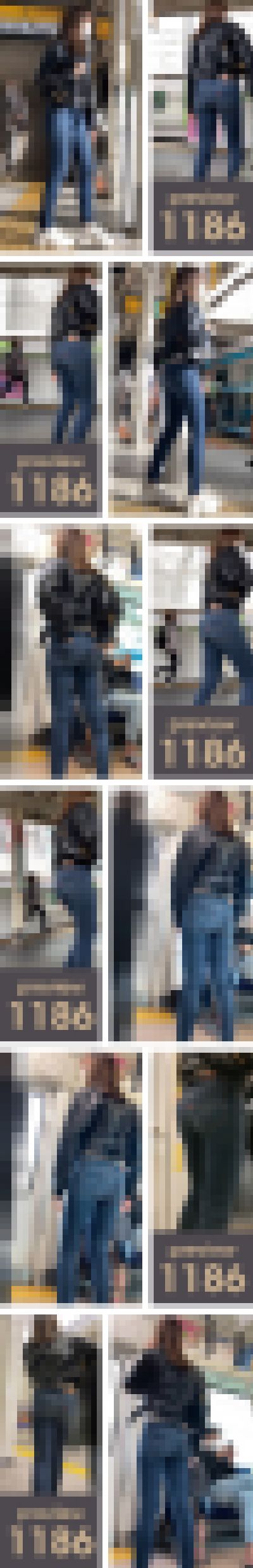 【1186】尻狙い?フロント狙い?いやいや…サイド狙いです!ピチピチスキニージーンズ女子 サンプル画像2
