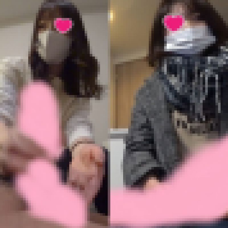 顔出し☆ガチ現役マ●ドナルドのバイト店員19歳と2回目の撮影＋20歳素人OLの手淫 サンプル画像