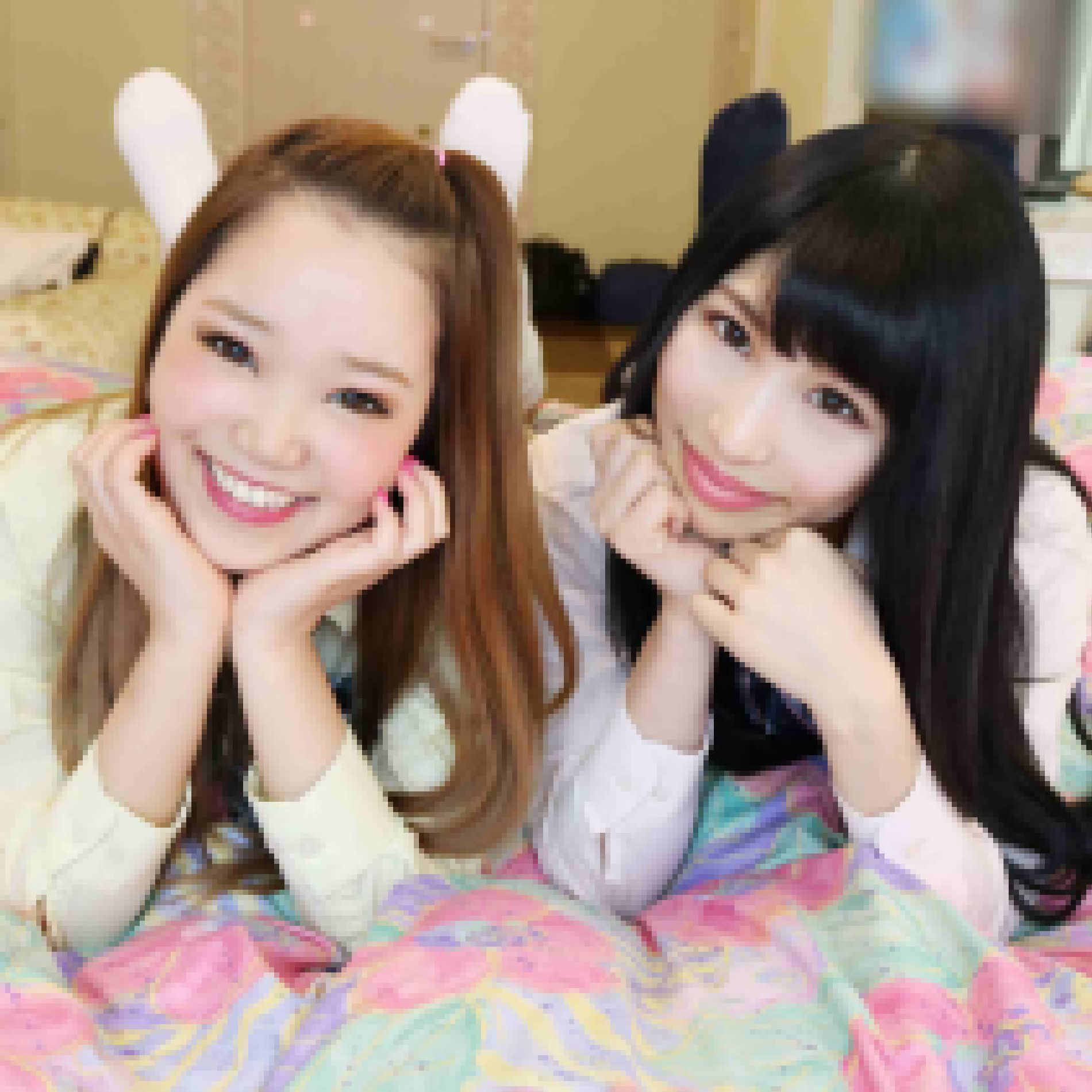 【個人撮影】現役生 お友達同士のエロ娘たちと乱れまくり♥♡制服２人組‼無限快楽ハメまくり4P サンプル画像