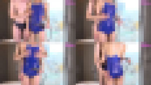素人スク水娘とお触りOKな個人撮影（2） 競パン穿いたまま手コキ編　サンプル画像1