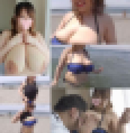 【個人撮影】海水浴客もビックリの超爆乳Pカップ娘と海デートからの部屋でパイズリフェラ / 素人　サンプル画像1