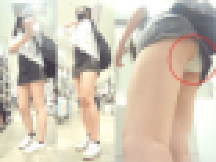 10分2日分】色白美脚の夏服女子を連続逆さ サンプル画像