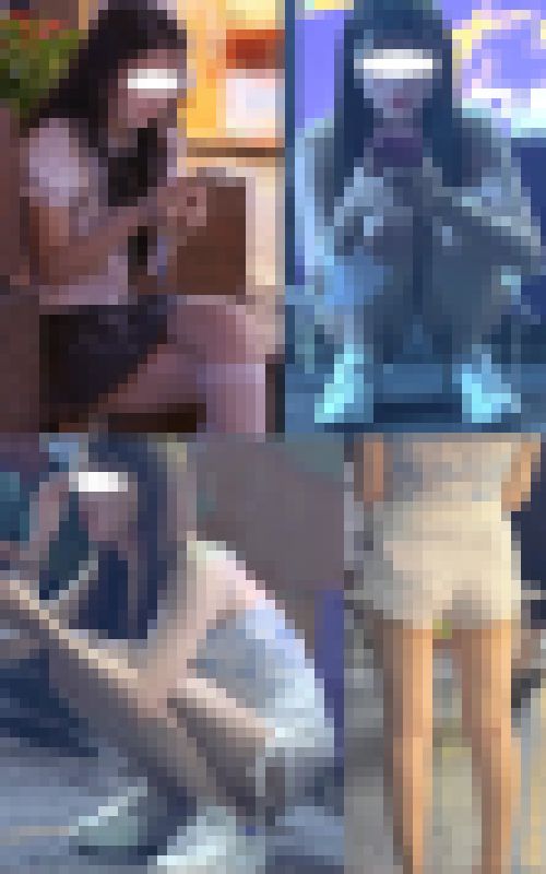 高画質 夜の街のしゃがみ、座り込みお姉さん４　サンプル画像3
