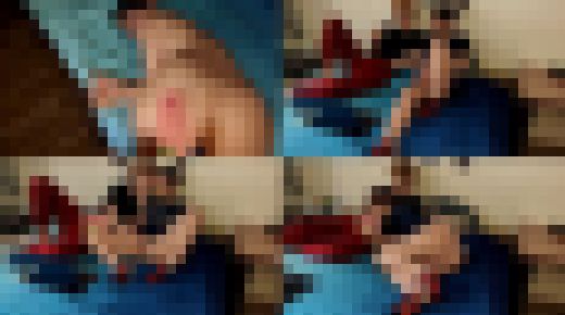 【デカ尻メガネ女子】おっきい桃尻で馬並みのオチンポ咥える女の子　サンプル画像1