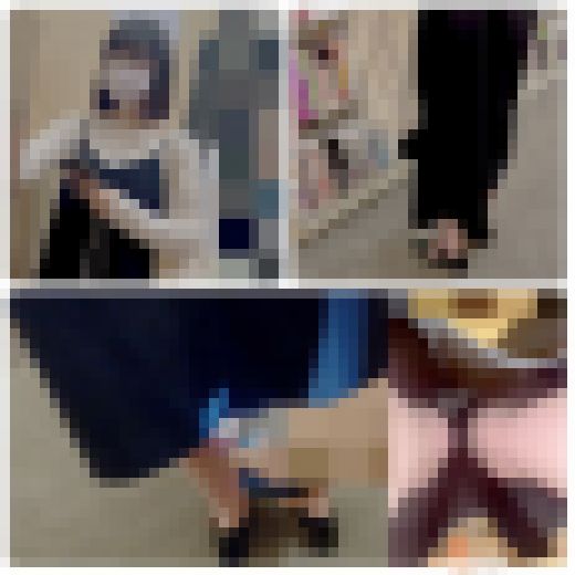 ［逆さ撮りのオカズ17］“被写体3人”長めのスカートでも撮られるパンツ　重ねしてても透けてたら意味なし　サンプル画像1