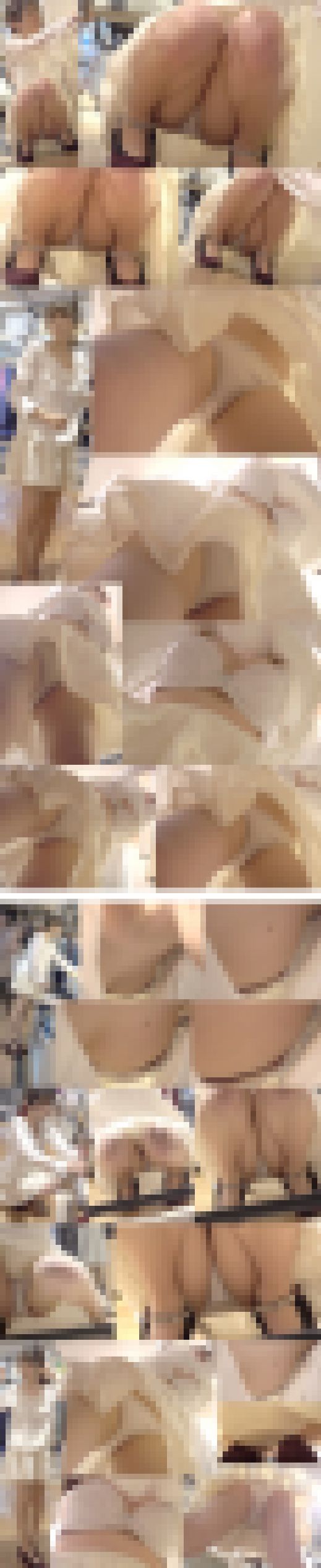 萌カワ店員のPもブラも同時に堪能！下着一丁姿でモロ見え！可愛いお顔で無防備な赤裸々卑猥パンチラじっくり盗撮♡　サンプル画像3