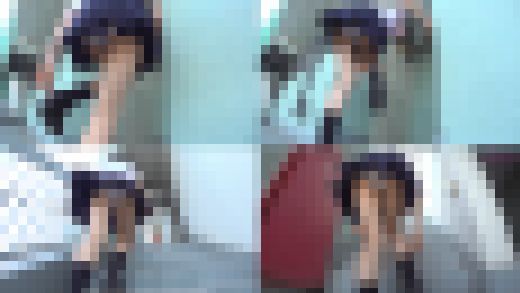 黒髪ショートカット制服パンチラ（1） スカートの中にカメラを突っ込み階段パンツ盗撮編　サンプル画像2