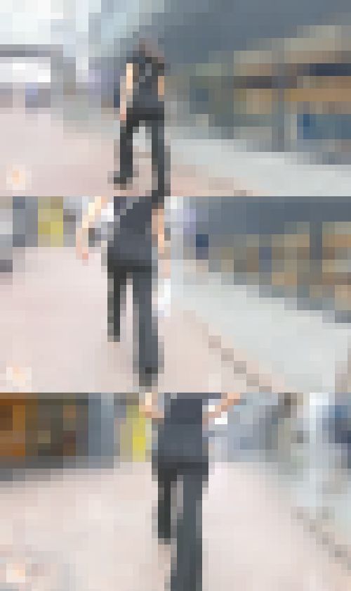 【FHD高画質】ぷりケツ黒フレア女子大生　サンプル画像1