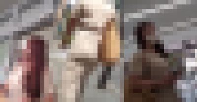 【動くOL・尻フェチ】昼下がりにスケパンしているOL。。【お尻・パンティーライン】 サンプル画像