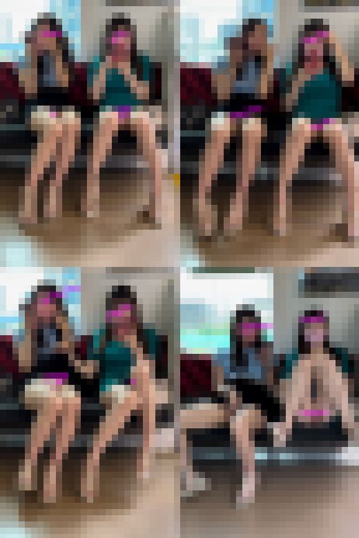 （顔モ無し）スタイル抜群ギャル2人の誘惑パンチラ☆　サンプル画像1