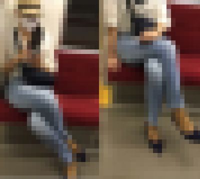 特価中・500円!!【対面フェチ】ピタパンデニムとパンプス。【脚・靴】 サンプル画像1