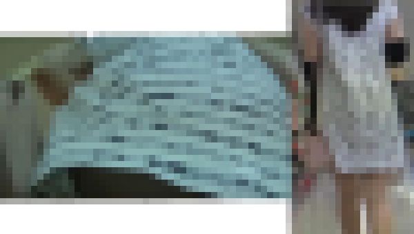ワンピ美脚の背後に接近 サンプル画像