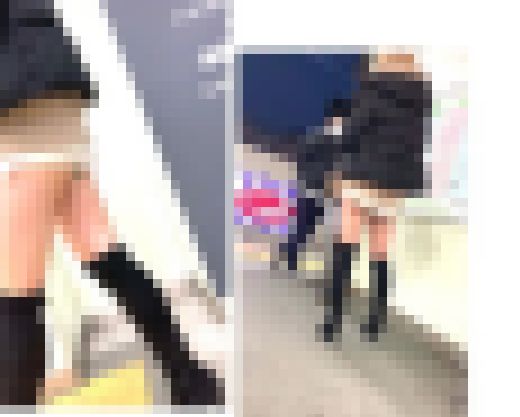 エロギャルのハミ尻を下から観察　サンプル画像1