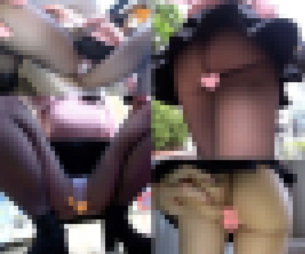 【黒パンスト探訪】尻肉増量中☆デカ尻Tバックお姉さんの妖艶歩行パンチラ!!! サンプル画像