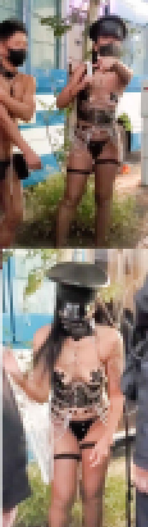 【フェチ動画】お騒がせカップル！？渋●ハロウィン2022で遭遇！夜の街中を闊歩するSMコスプレとその顛末　サンプル画像3