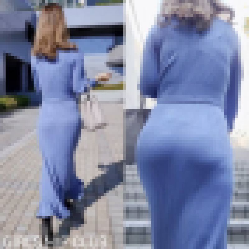 【ニットワンピ】体をくねらせるデカ尻のお姉さん サンプル画像