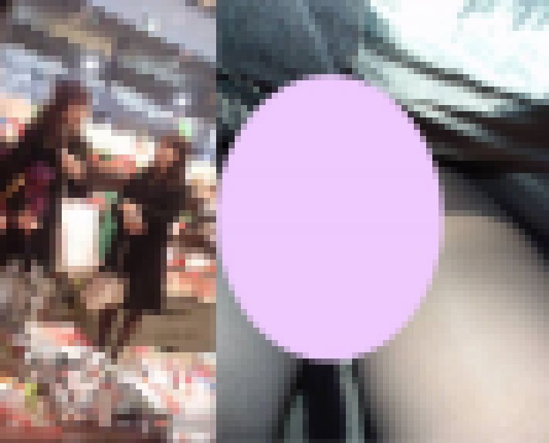 黒スト越しのド派手P 某エア地上スタッフさん☆帰宅中(CA010) サンプル画像