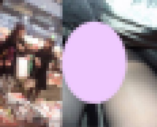 黒スト越しのド派手P 某エア地上スタッフさん☆帰宅中（CA010）　サンプル画像1