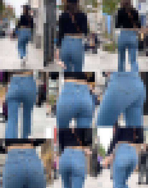 【通スピ＆スロー】球根尻で可愛いデニムお姉様をロックオン！　サンプル画像1