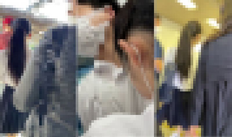 梟の痴漢報告065（ツインテール制服女子に連日痴漢3回目！集団痴漢編） サンプル画像