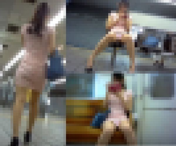 【電車対面パンチラ112】☆三角ゾーン観察記録/生尻ポニーテールお姉さん再び現る! サンプル画像