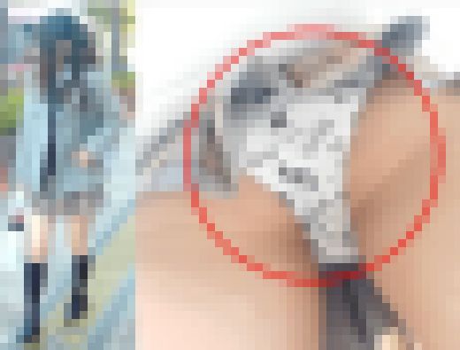 【10分超え】紺ハイソご着用ギャルお姉さんのモコモコ柄パンチュ逆さ　サンプル画像3