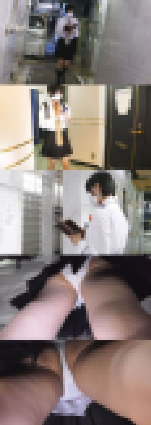 【塾ビル潜入パンチラ】受験で頭いっぱいの娘のノーガード逆さ撮り　サンプル画像1
