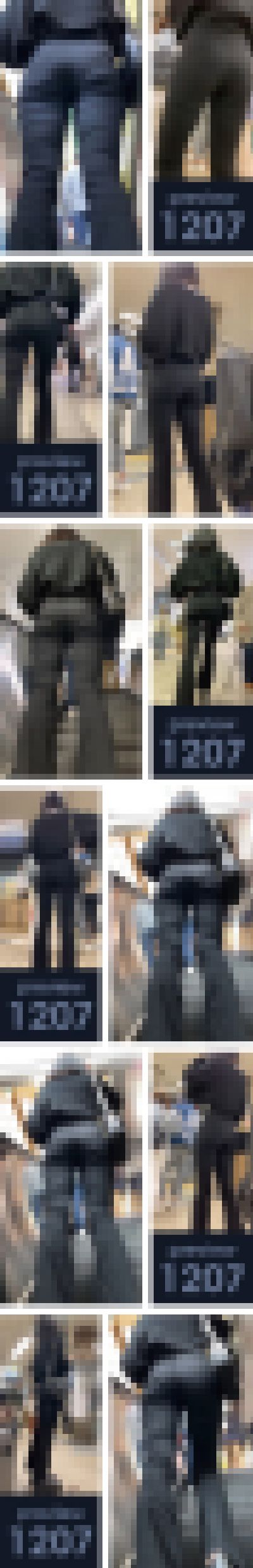 【1207】ベ〇コン〇ルメってTV番組あるじゃないですか…アレのお尻版です！ピチピチ黒フレアパンツ女子　サンプル画像1