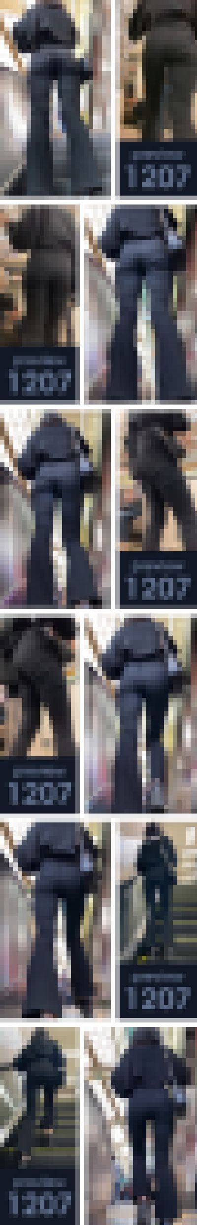 【1207】ベ〇コン〇ルメってTV番組あるじゃないですか…アレのお尻版です！ピチピチ黒フレアパンツ女子　サンプル画像3