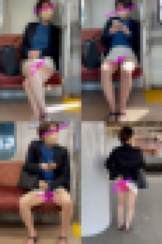 （顔モ無し）OLお姉さん赤パンで誘惑☆　サンプル画像1