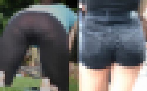 【フルHD】デカ尻パンツラインと透けパン サンプル画像