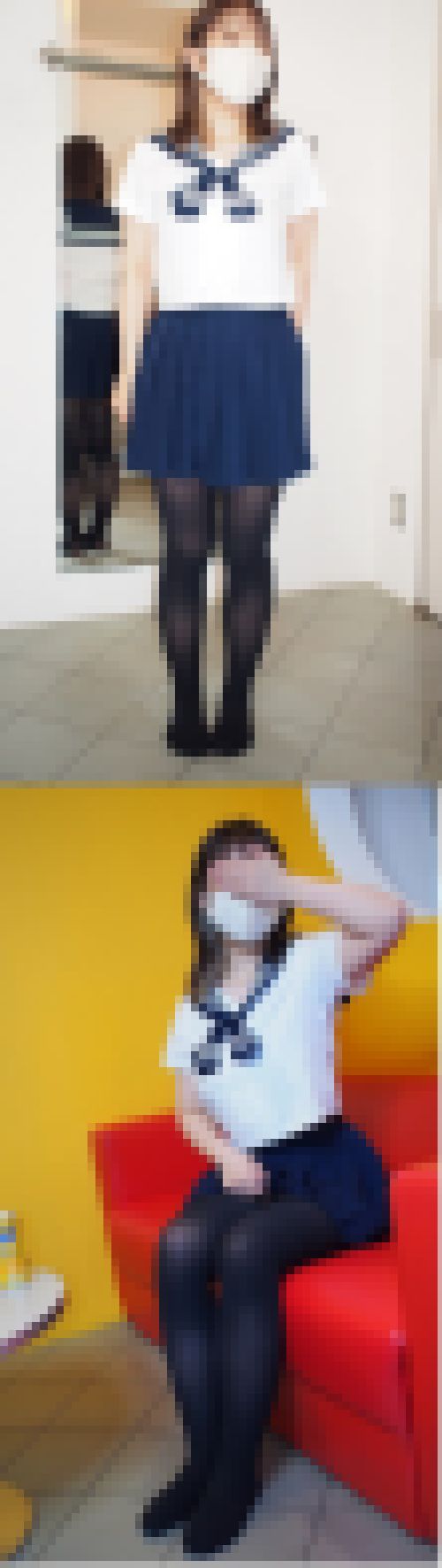 メチャカワ💛大学一年💛ラブホでセーラー服③（黒タイツ） 最終章　サンプル画像1