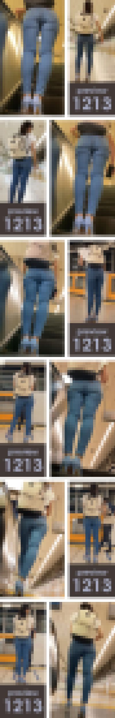 【1213】その直立姿勢の下半身のフォルム…まるで栓抜き!ボクの一番搾り(小瓶)の栓もヌイて欲しい!ピチピチスキニージーンズ女子 サンプル画像3