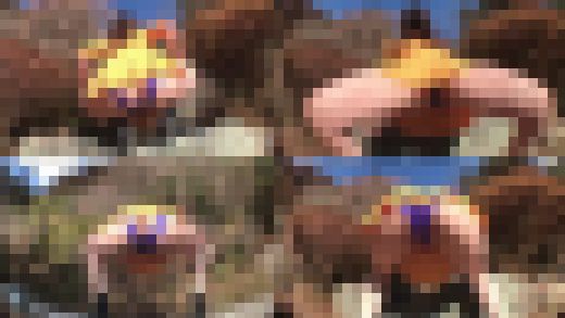 ♡野外露出♡デカ尻見せつけ♡穴あきパンティ♡　サンプル画像2