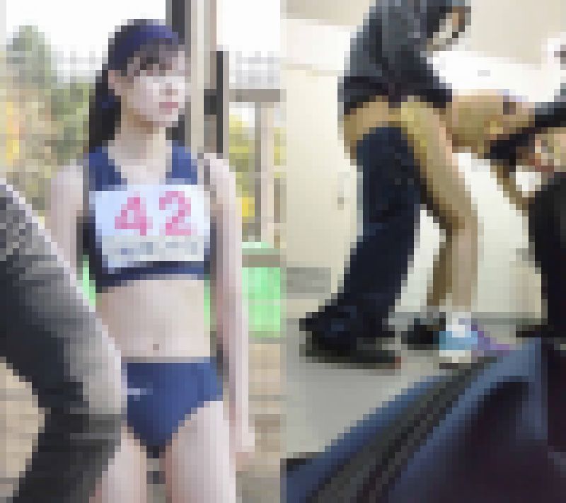 陸上女子痴漢③　○○記念陸上関東予選会出場＜競技場男子トイレでW痴漢＞ サンプル画像