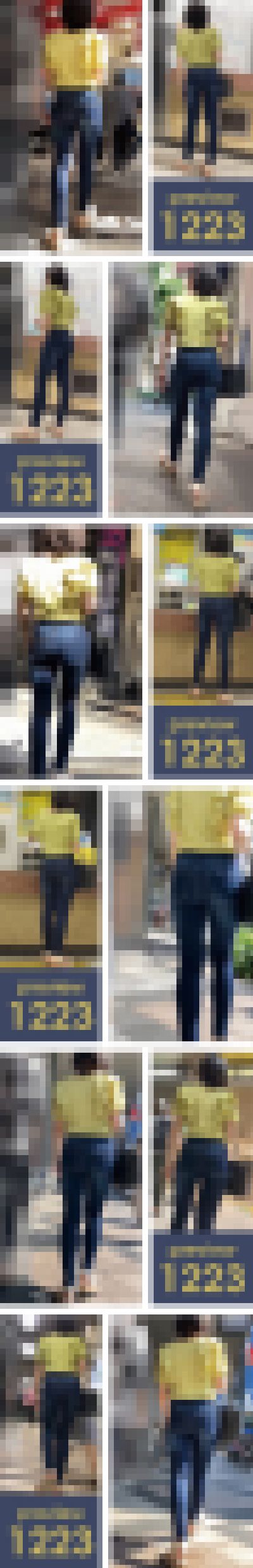 【1223】その頭部からつま先にかけてのシルエット…まるでグー○ルマップのピン！ピチピチスキニージーンズ女子（前編）　サンプル画像2