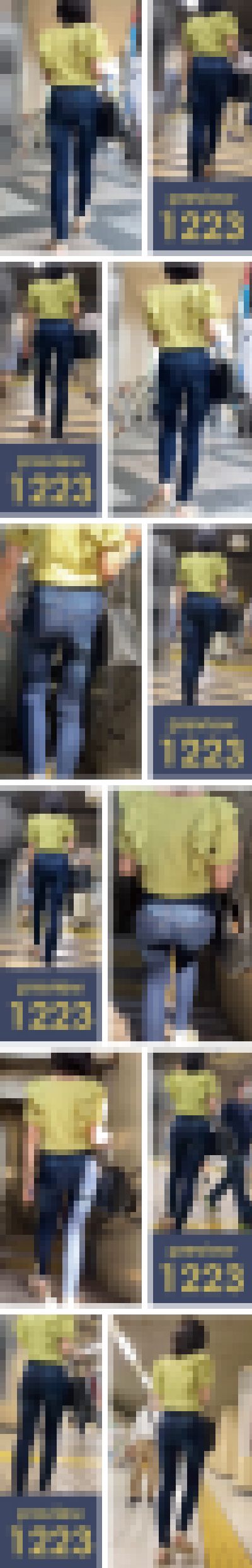 【1223】その頭部からつま先にかけてのシルエット…まるでグー○ルマップのピン！ピチピチスキニージーンズ女子（前編）　サンプル画像3