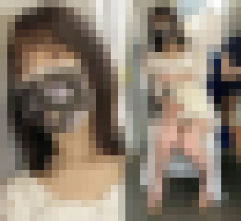 お母さんが隣にいるのに盗撮されてしまうお休み中の可愛い美脚女子大生（其の一） サンプル画像